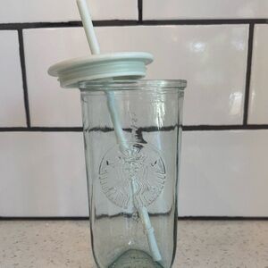 Starbucks Recycled Glass Triangle Cold Cup 16 oz Tumbler EUC
